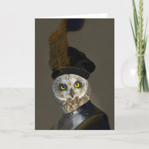Tarjeta De Agradecimiento El general búho - Pintura compuesta