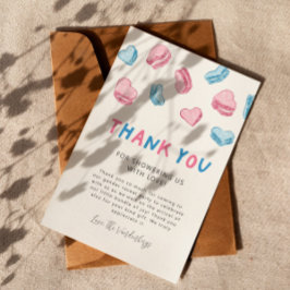 Tarjeta De Agradecimiento El género de Corazones de San Valentín se revela