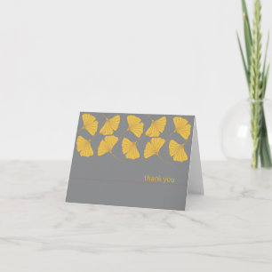 Tarjeta De Agradecimiento El Ginkgo le agradece cardar otoño
