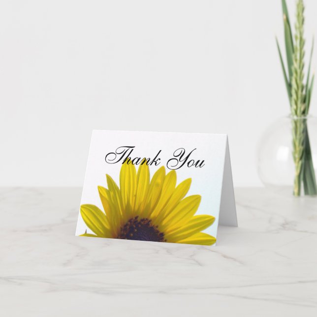 Tarjeta De Agradecimiento El girasol gigante le agradece cardar (Anverso)