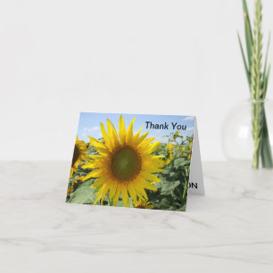 Tarjeta De Agradecimiento El girasol le agradece cardar
