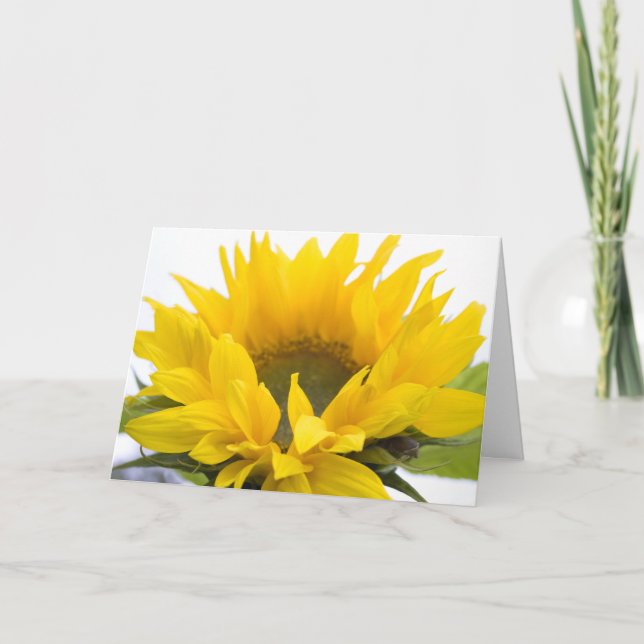Tarjeta De Agradecimiento El girasol… le agradece cardar (Anverso)