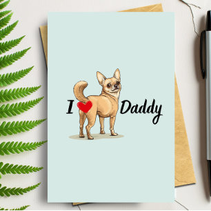 Tarjeta De Agradecimiento El gracioso Chihuahua del Día de los Padres y Perr