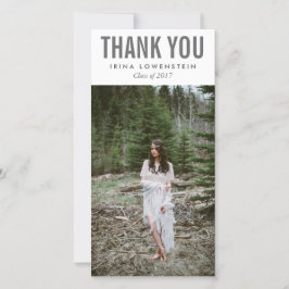 Tarjeta De Agradecimiento El graduado simple intrépido le agradece