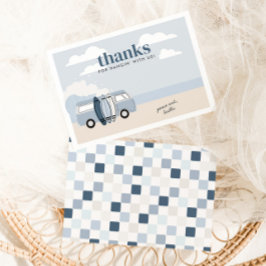 Tarjeta De Agradecimiento El gran cumpleaños de un niño en la playa