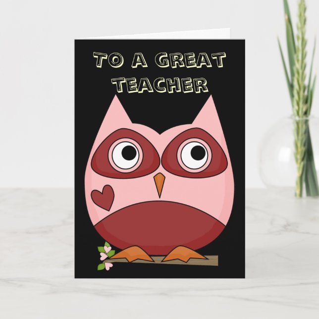 Tarjeta De Agradecimiento El gran profesor le agradece (Anverso)