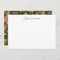 El Groovy Botánico Verde Retro Boho Personalizado