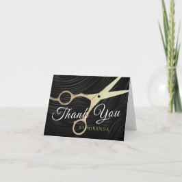 Tarjeta De Agradecimiento El Hairstylist del salón de pelo le agradece las