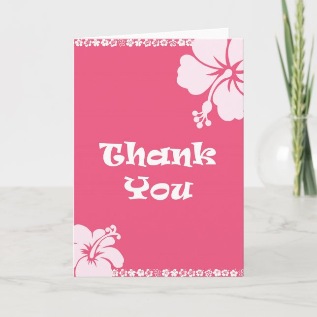Tarjeta De Agradecimiento El Hawaiian le agradece (Anverso)