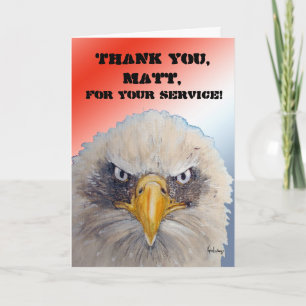 Tarjeta De Agradecimiento El hogar agradable agradece su por sus militares