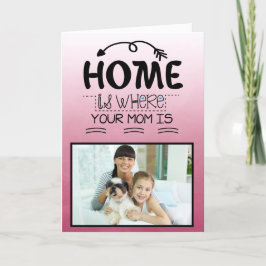 Tarjeta De Agradecimiento El hogar es donde está la madre... Día personaliza