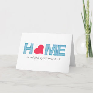 Tarjeta De Agradecimiento El hogar es donde está tu madre