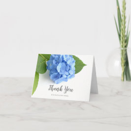 Tarjeta De Agradecimiento El Hydrangea azul floral le agradece