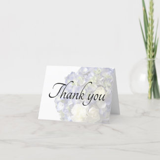 Tarjeta De Agradecimiento El hydrangea azul suave personalizable le agradece