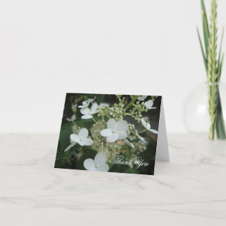 Tarjeta De Agradecimiento El Hydrangea blanco le agradece