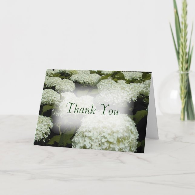 Tarjeta De Agradecimiento El Hydrangea le agradece cardar (Anverso)