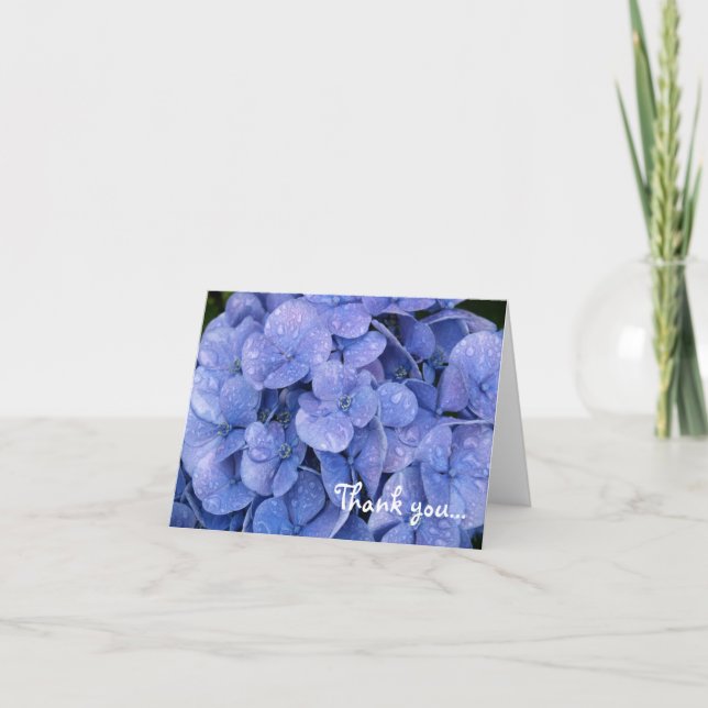 Tarjeta De Agradecimiento El Hydrangea le agradece notecard (Anverso)