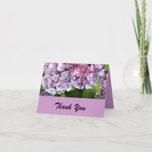 Tarjeta De Agradecimiento El Hydrangea púrpura le agradece cardar
