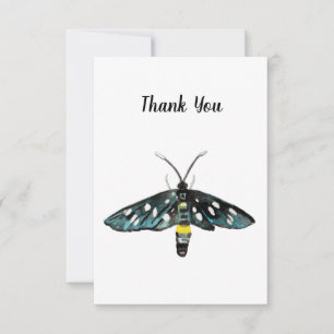 Tarjeta De Agradecimiento El Ilustracion de Moth Amata phegea de nueve punto
