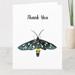 Tarjeta De Agradecimiento El Ilustracion de Moth Amata phegea de nueve punto