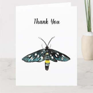 Tarjeta De Agradecimiento El Ilustracion de Moth Amata phegea de nueve punto