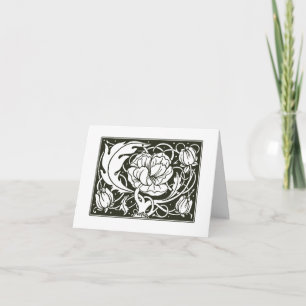 Tarjeta De Agradecimiento El ilustracion floral de Nouveau del arte le