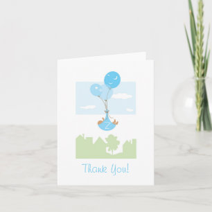 Tarjeta De Agradecimiento El impulso Baby Shower del monograma le agradece