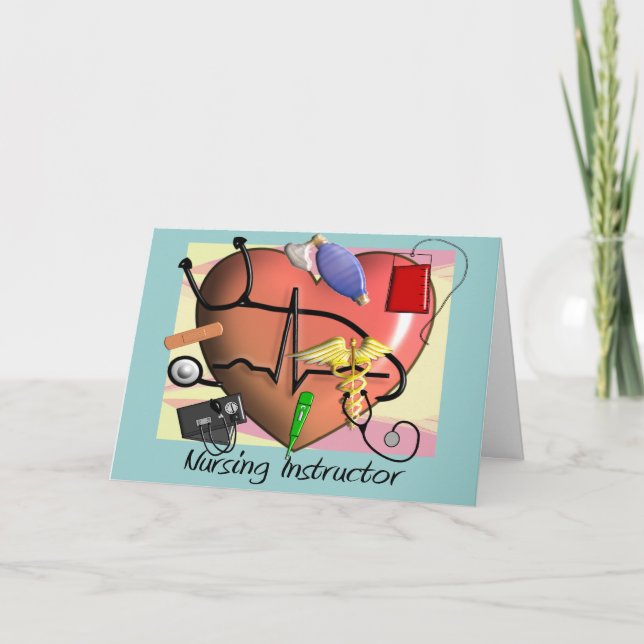 Tarjeta De Agradecimiento El instructor de la enfermería le agradece los (Anverso)