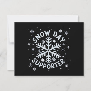 Tarjeta De Agradecimiento El invierno con copo de nieve deja que nieve