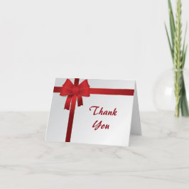 Tarjeta De Agradecimiento El invierno de Red Bows Gracias