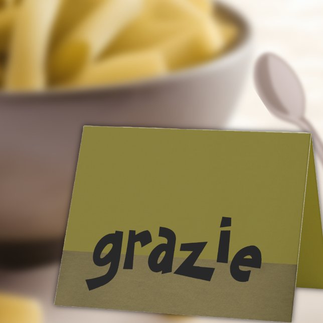 Tarjeta De Agradecimiento El italiano le agradece observar Grazie (Subido por el creador)