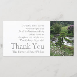 Tarjeta De Agradecimiento El jardín 3 con condolencia de los gatos le