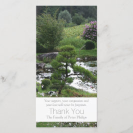 Tarjeta De Agradecimiento El jardín 3 con condolencia de los gatos le