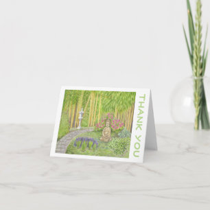 Tarjeta De Agradecimiento El jardín de Buda le agradece cardar