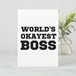 Tarjeta De Agradecimiento El jefe más Okayés del mundo