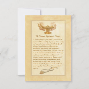 Tarjeta De Agradecimiento El Juramento de Florence Nightingale