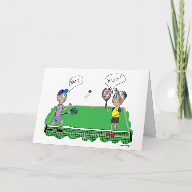 Tarjeta De Agradecimiento El lado divertido del tenis (Anverso)