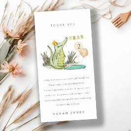 Tarjeta De Agradecimiento El lagarto de Chomp en el pantano cualquier cumple