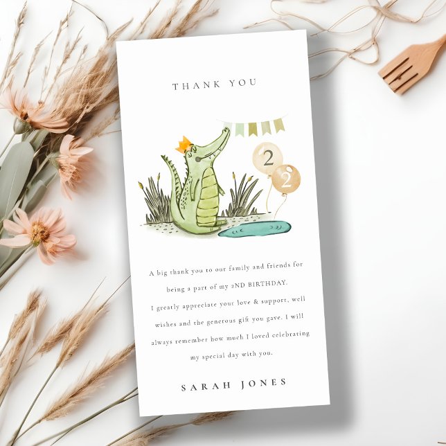 Tarjeta De Agradecimiento El lagarto de Chomp en el pantano cualquier cumple (Subido por el creador)