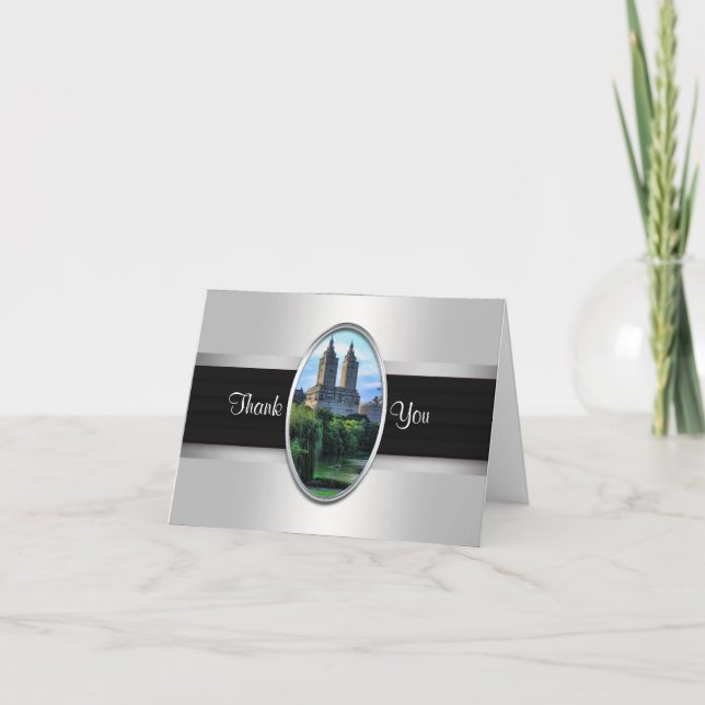 Tarjeta De Agradecimiento El lago central Park, San Remo NYC le agradece (Anverso)