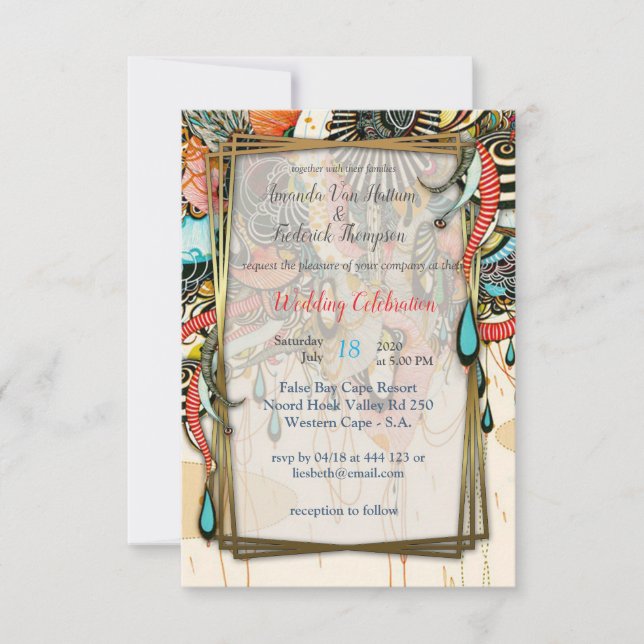 Tarjeta De Agradecimiento El lenguaje de la luz: el arte garabatero (Anverso)