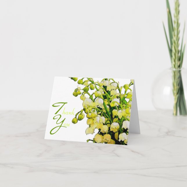 Tarjeta De Agradecimiento El lirio de los valles le agradece (Anverso)