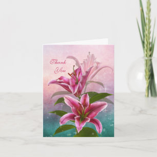 Tarjeta De Agradecimiento El lirio del Stargazer le agradece