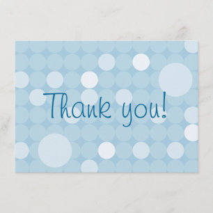 Tarjeta De Agradecimiento El lunar azul Baby Shower de la MOD le agradece