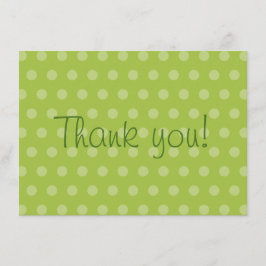 Tarjeta De Agradecimiento El lunar verde Baby Shower le agradece
