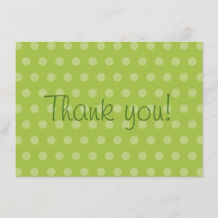 Tarjeta De Agradecimiento El lunar verde Baby Shower le agradece