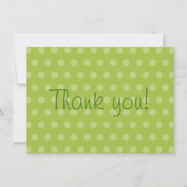 Tarjeta De Agradecimiento El lunar verde Baby Shower le agradece