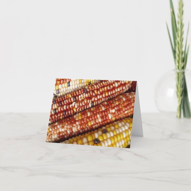 Tarjeta De Agradecimiento El maíz indio gracias a los notecnológicos (Anverso)