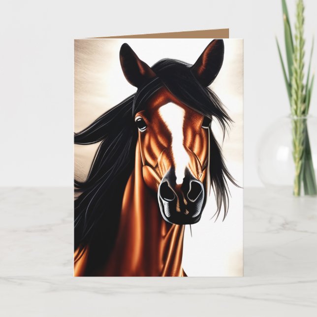 Tarjeta De Agradecimiento El Majestuoso Mustang - La Carta De La Libertad (Anverso)