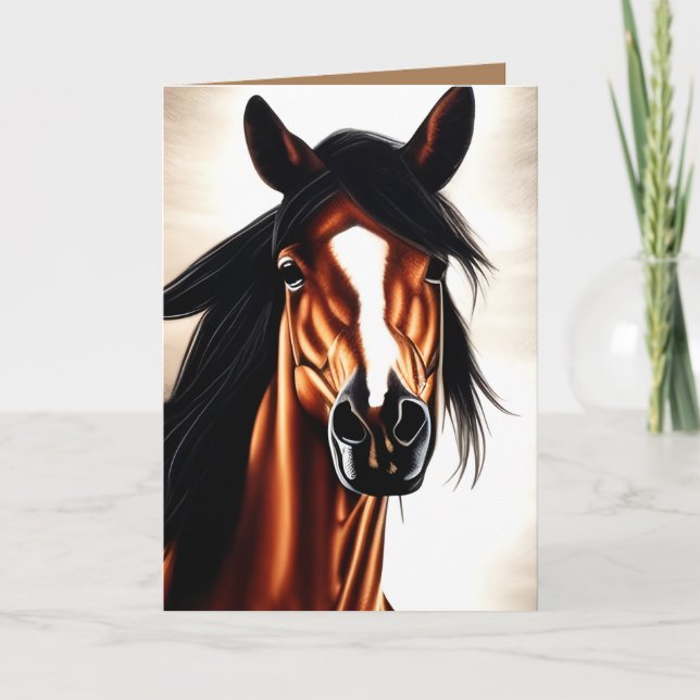 Tarjeta De Agradecimiento El Majestuoso Mustang - La Carta De La Libertad (Anverso)